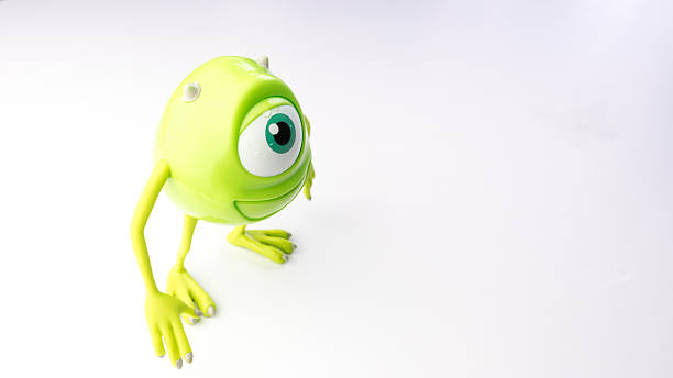 mike wazowski figura carattere di mostri film - green monster foto e immagini stock