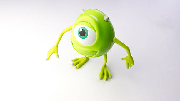 mike wazowski abbildung zeichen von monster-film - protagonist stock-fotos und bilder