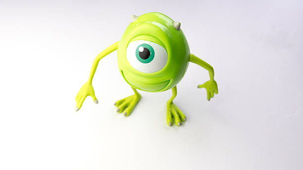 mike wazowski abbildung zeichen von monster-film - protagonist stock-fotos und bilder