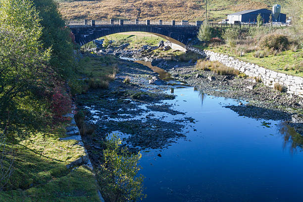 istock Afon Claerwen with Bridge. Tranquil river in welsh countryside. 478107874