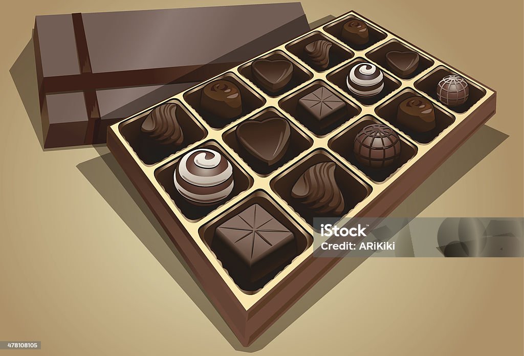 Coffret de chocolat - clipart vectoriel de Chocolat libre de droits