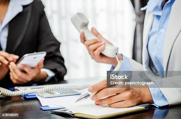 Writing And Telephone Stock Photo - Download Image Now - Note Pad, Phone Message, Secretary