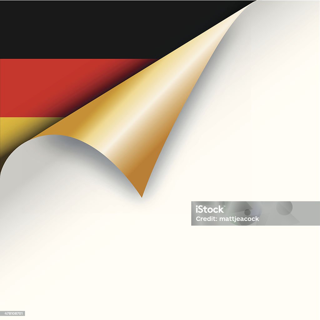 Page curl rivelare Bandiera della Germania - arte vettoriale royalty-free di Angolo - Descrizione