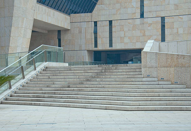 Entrance of a modern building stock photo