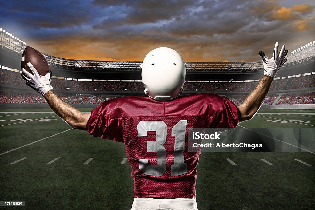 Football-Spieler - Lizenzfrei Amerikanischer Football Stock-Foto