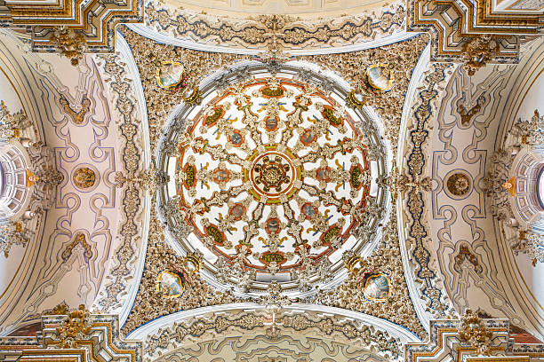 Granada - The baroque cupola in Iglesia de san Anton church by  Alfonso Castillo from 18. cent.