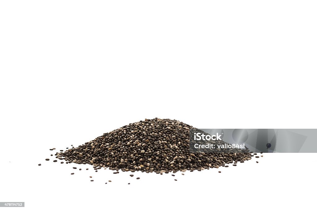 Chia seeds isolated on white Chia seed Stock Photo