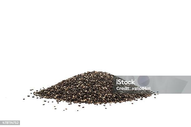 Chia Seeds Isolated On White Stock Photo - Download Image Now - Chia seed, Seed, Cut Out