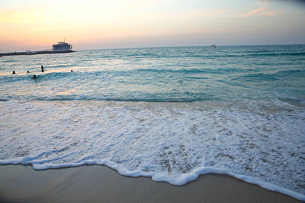 Beautiful scenery of Jumeirah Beach in Dubai, United Arab Emirates.