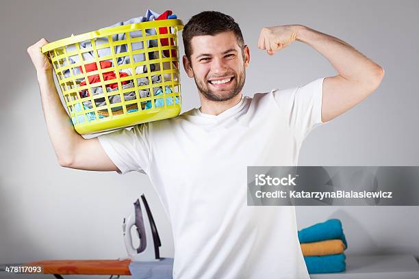 Strong Husband Stock Photo - Download Image Now - Laundry, Men, Husband