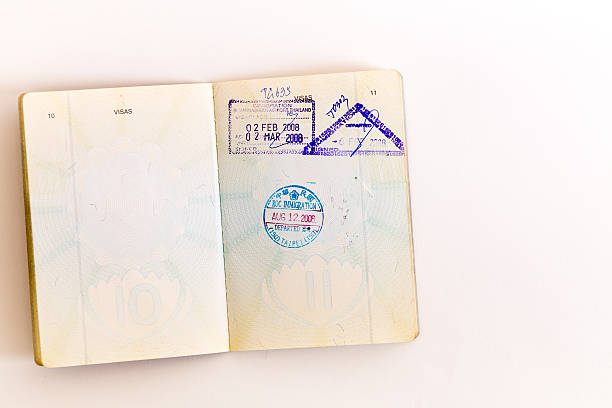 istock Visas and stamps in passport 478117166