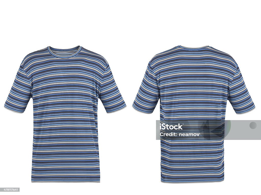 Camiseta azul a rayas - Foto de stock de Azul libre de derechos