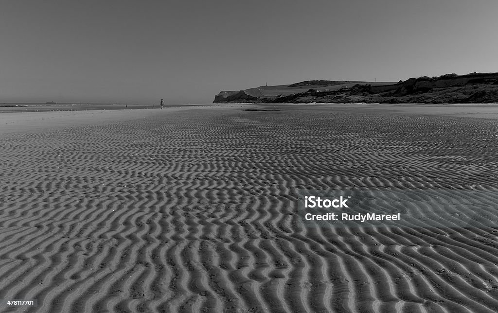 Кепка белый Nez увидеть от пляжа - Стоковые фото Cap De Gris-nez роялти-фри