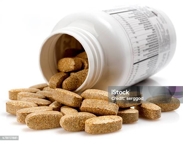 Vitamin Pills Stock Photo - Download Image Now - Bottle, Capsule - Medicine, Chemistry