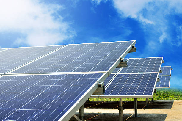 istock Power plant using renewable solar energy with sun 478118456