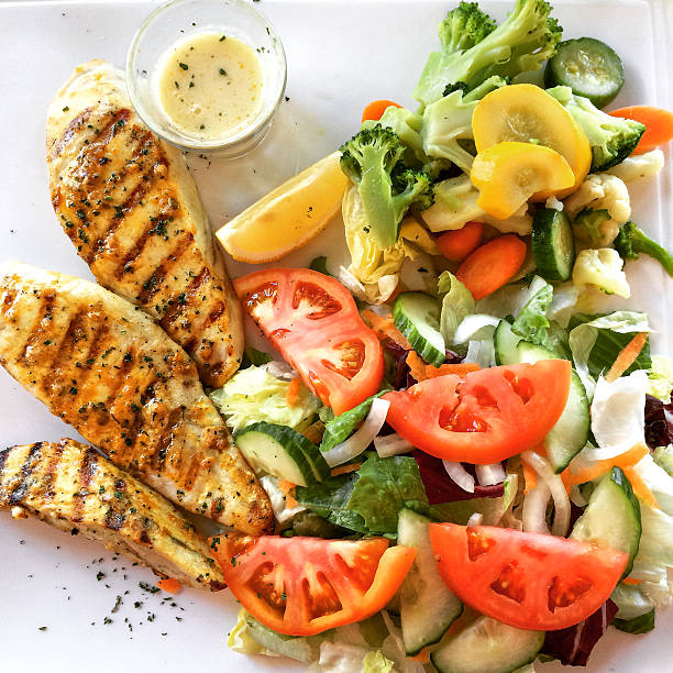 Healthy eating - chicken breast with vegetables