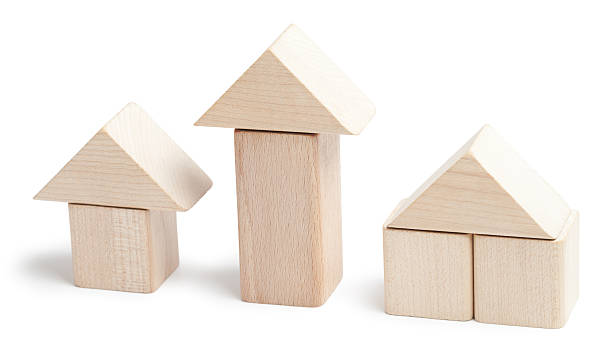istock Wooden toy houses with clipping path 478121102