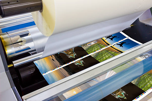 istock Printing machine detail of laminator 478121408