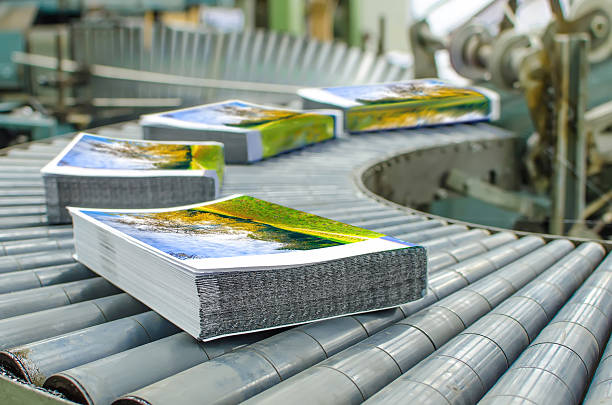 istock Print shop (press printing) - Finishing line 478121416