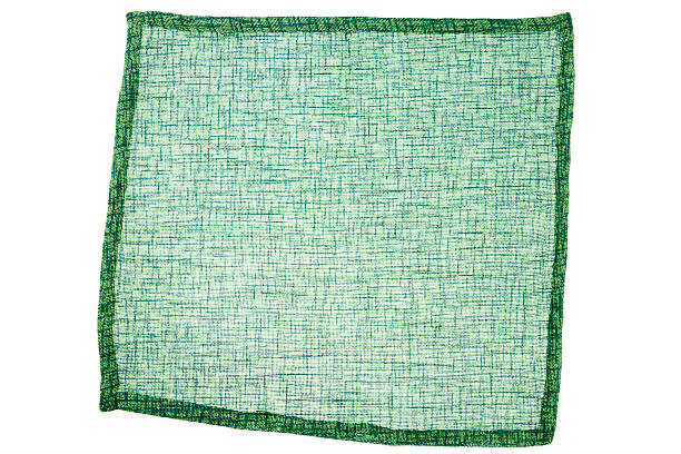 istock Green fabric napkin 478122360