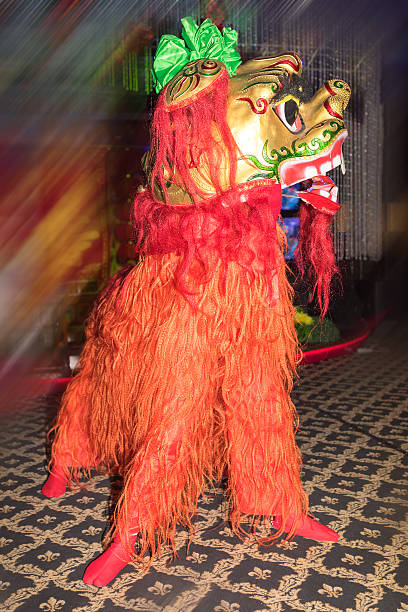 istock chinese red lion dance at new year day 478125100