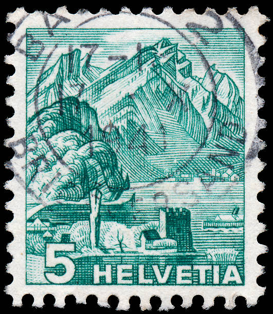 istock Stamp printed by Switzerland, shows Mountain Pilatus 478125973