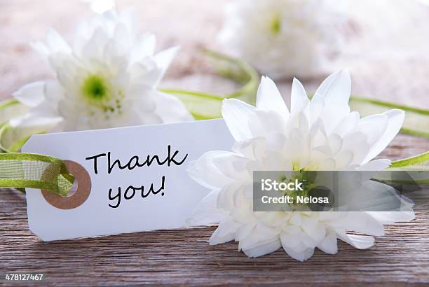 Label With Thank You Stock Photo - Download Image Now - Blossom, Business, Celebration