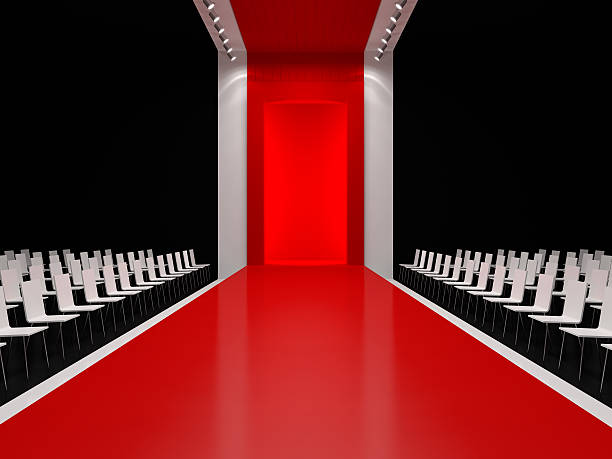 istock Empty red carpet, fashion runway 478127615