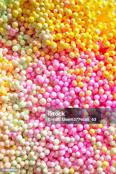 Colourful Polystyrene Foam Texture Background Stock Photo - Download Image Now - Polymer, Granule, Backgrounds