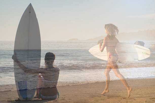 istock Double exposure surfer girl 478130980