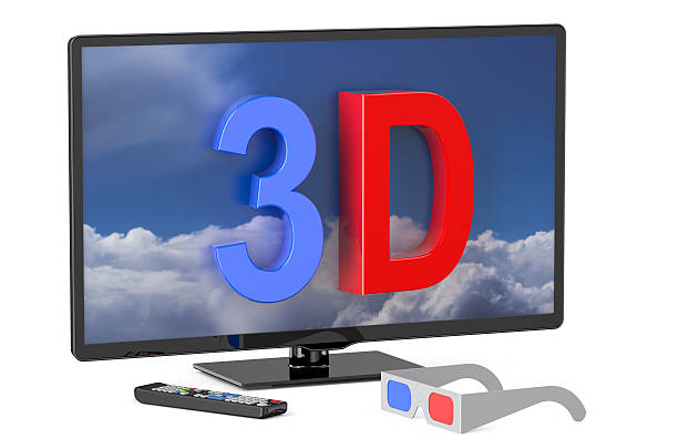 3 d pouces et lunettes 3d - 3dtv photos et images de collection