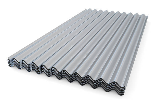istock Corrugated metallic slates  for roofing 478135218