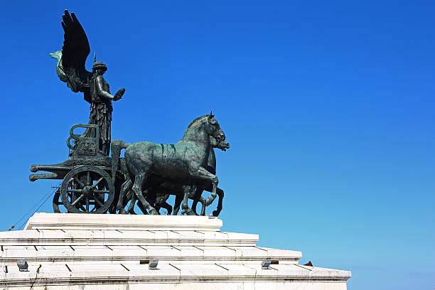 istock Huge statue of quadriga on Vittoriano, Rome 478137776