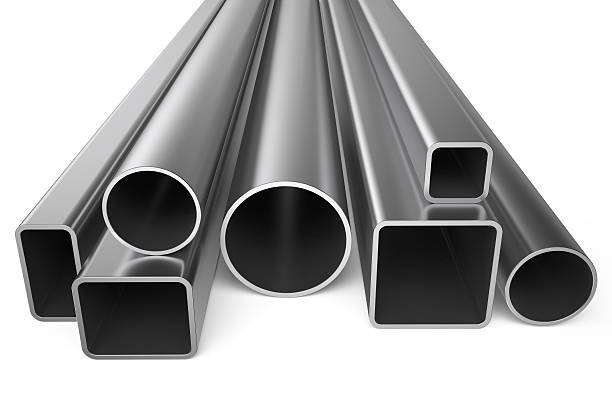 istock rolled metal, assortment of square pipes 478138298