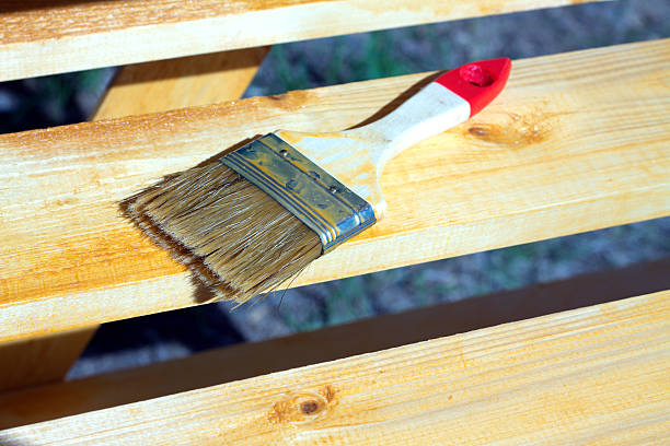 istock Brush lying on a painted wooden shelving surface 478141944