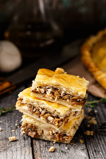 istock Homemade pie stuffed with mushrooms 478142050