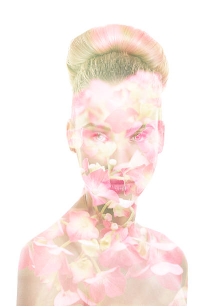 istock Double exposure portrait and flowers. 478142340