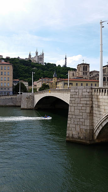 Jet ski under Bonaparte Bridge in Lyon