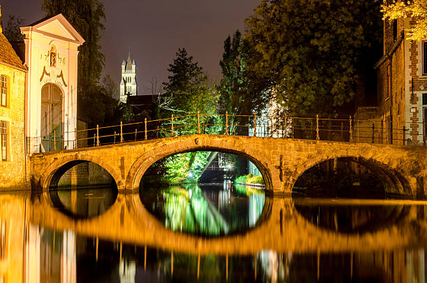 istock Bruges bridge at night 478150750