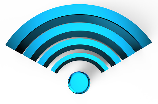 wi-fi symbol isolated on white background