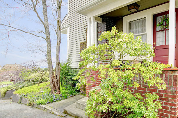 istock Front door of typical American house. 478151789