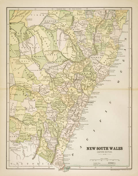 istock Map of New South Wales 1883 478154212