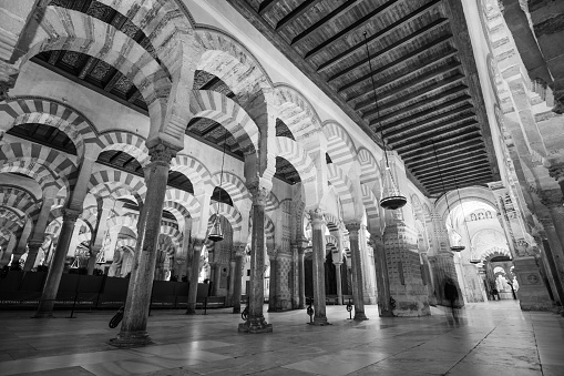 The interior of Mezquita in Cordoba, Spain