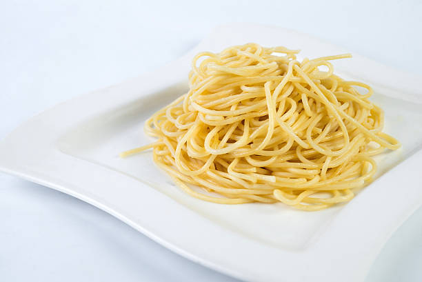 istock Italian pasta on plate. white background 478158228