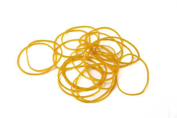 istock Yello rubber bands ball on a white background 478159458