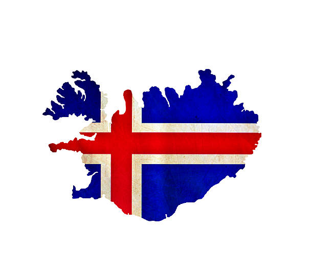 Map of Iceland isolated
