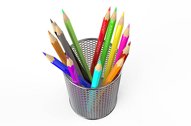 istock Color pencils in holder 478162718