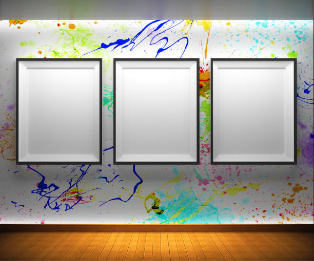 obrazárna - triptychům fotky - stock snímky, obrázky a fotky