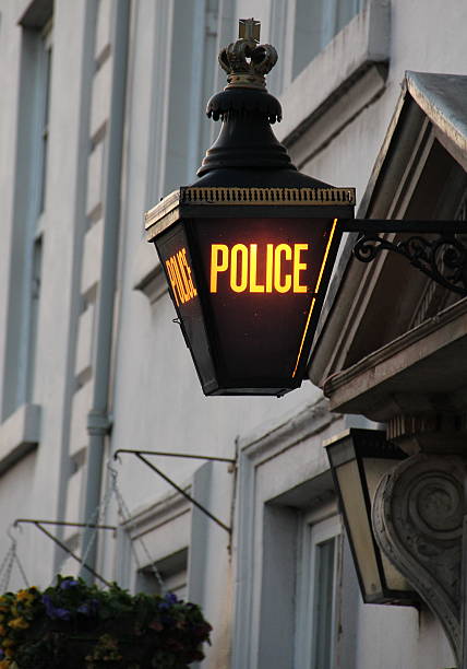 istock Police Outdoor Lantern Sign 478163524