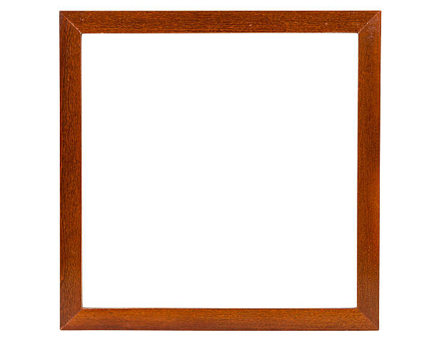 istock Dark wooden picture frame on white backround 478165934